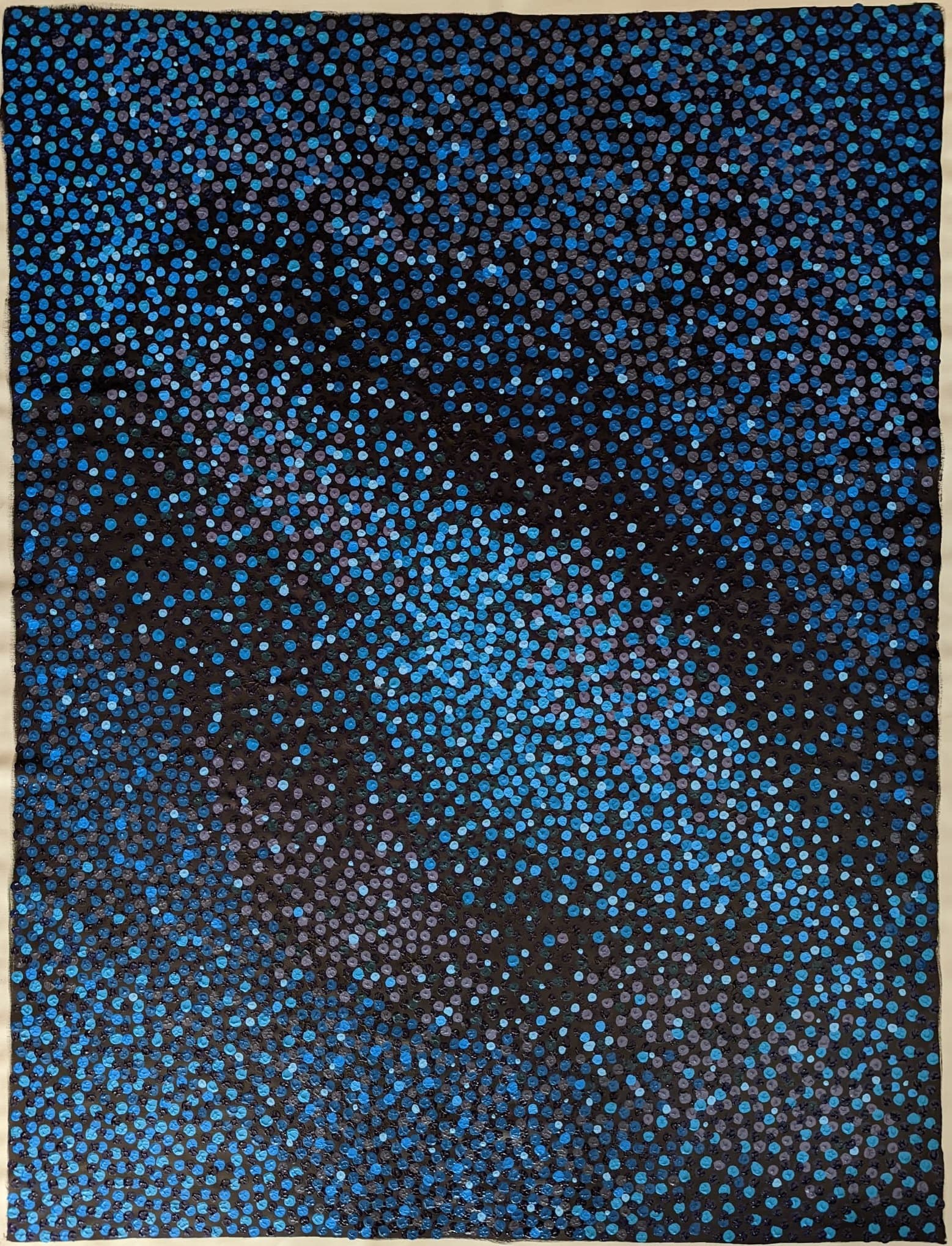 Galactic Sky by Joumana Yaghi — acrylic on canvas, 72 × 55 in
