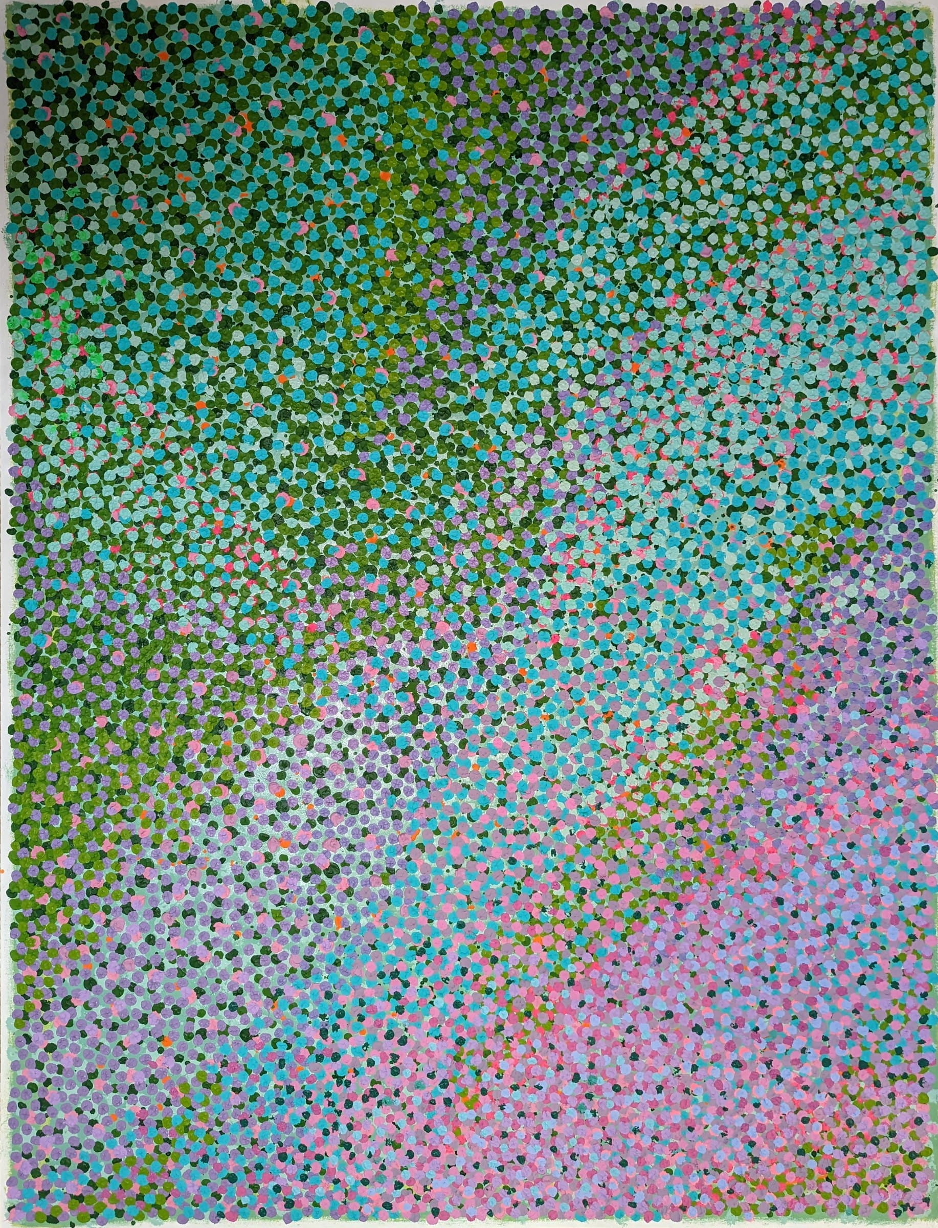 Spring by Joumana Yaghi — acrylic on canvas, 72 × 55 in