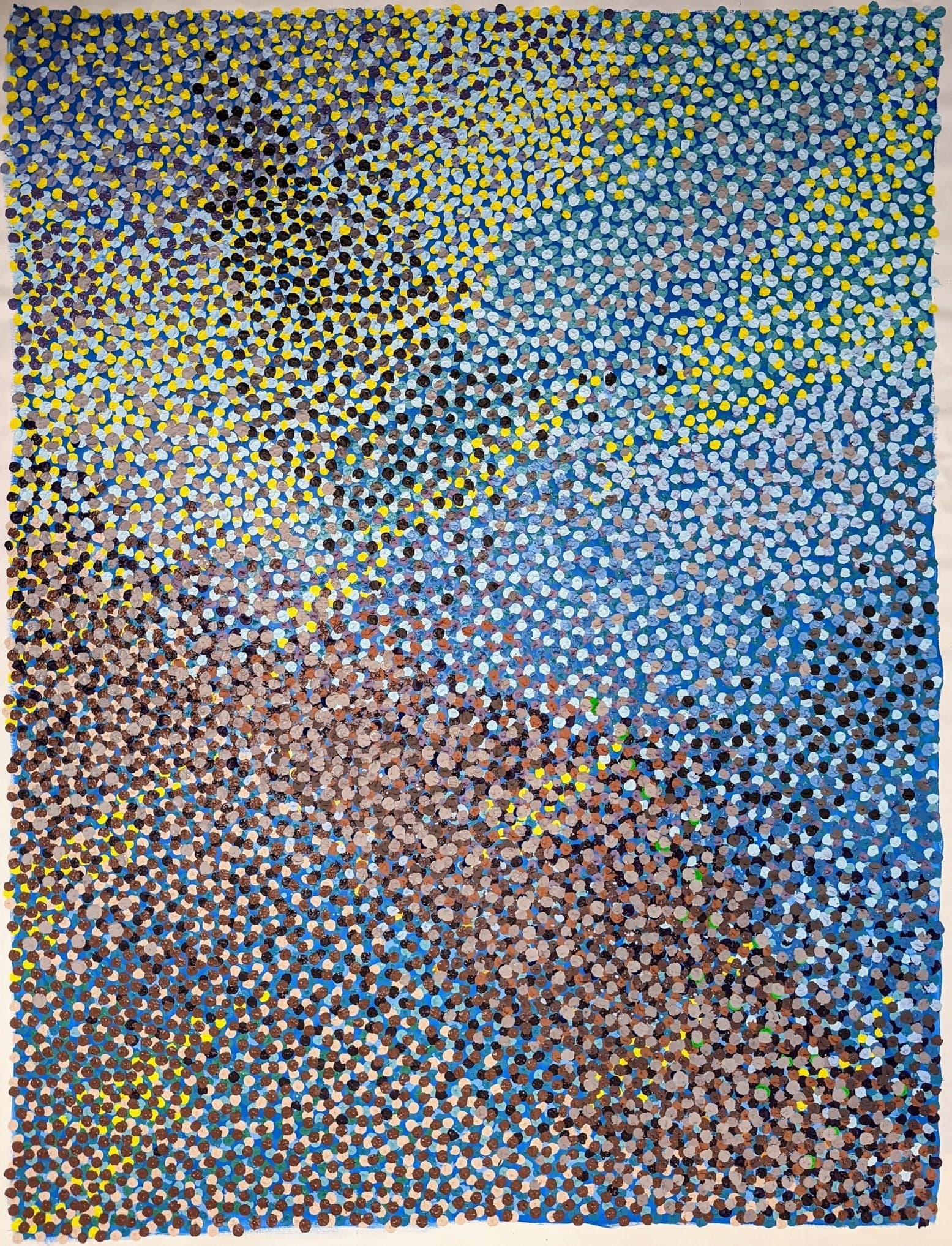 Summer by Joumana Yaghi — acrylic on canvas, 72 × 55 in