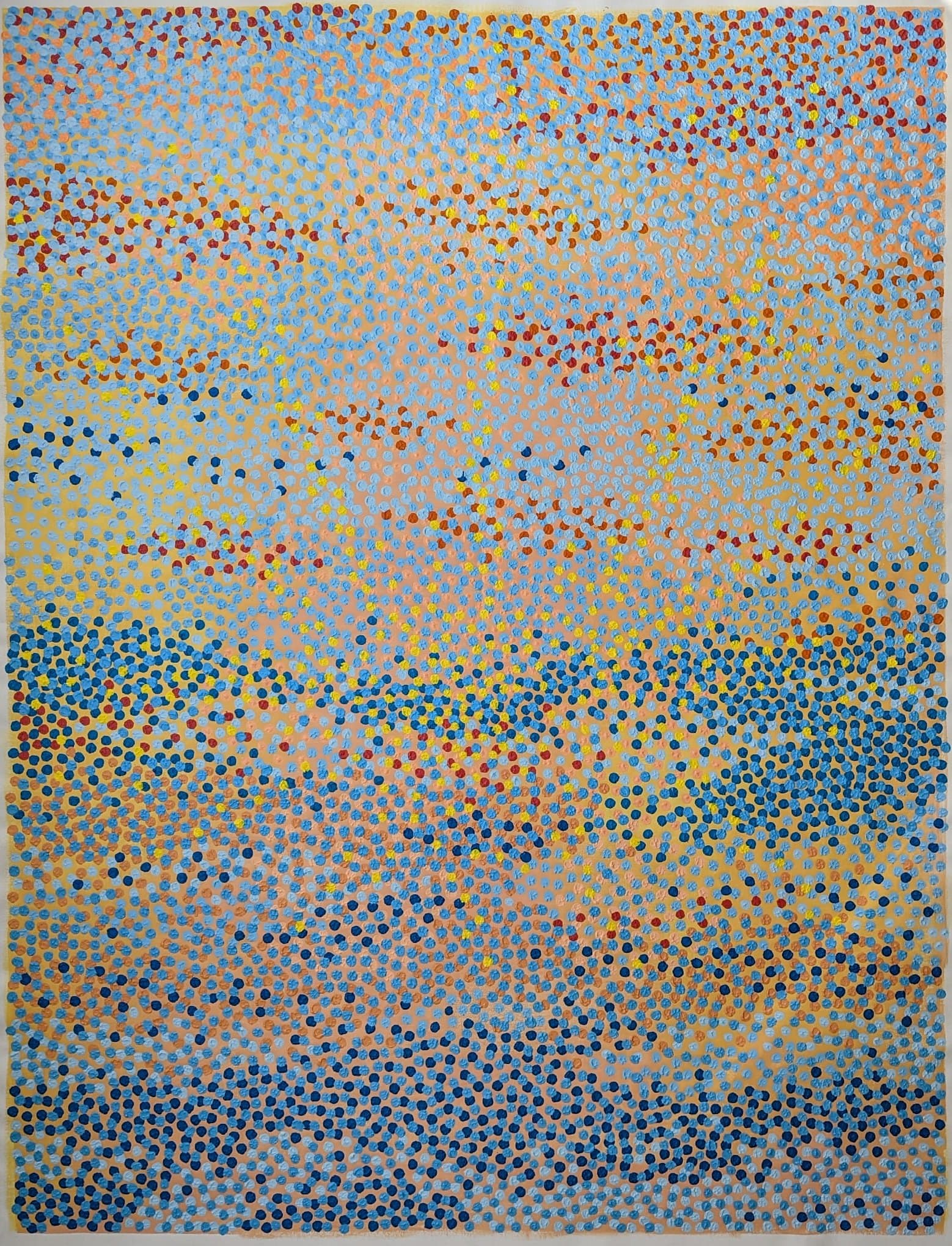 Sunrise by Joumana Yaghi — acrylic on canvas, 72 × 55 in