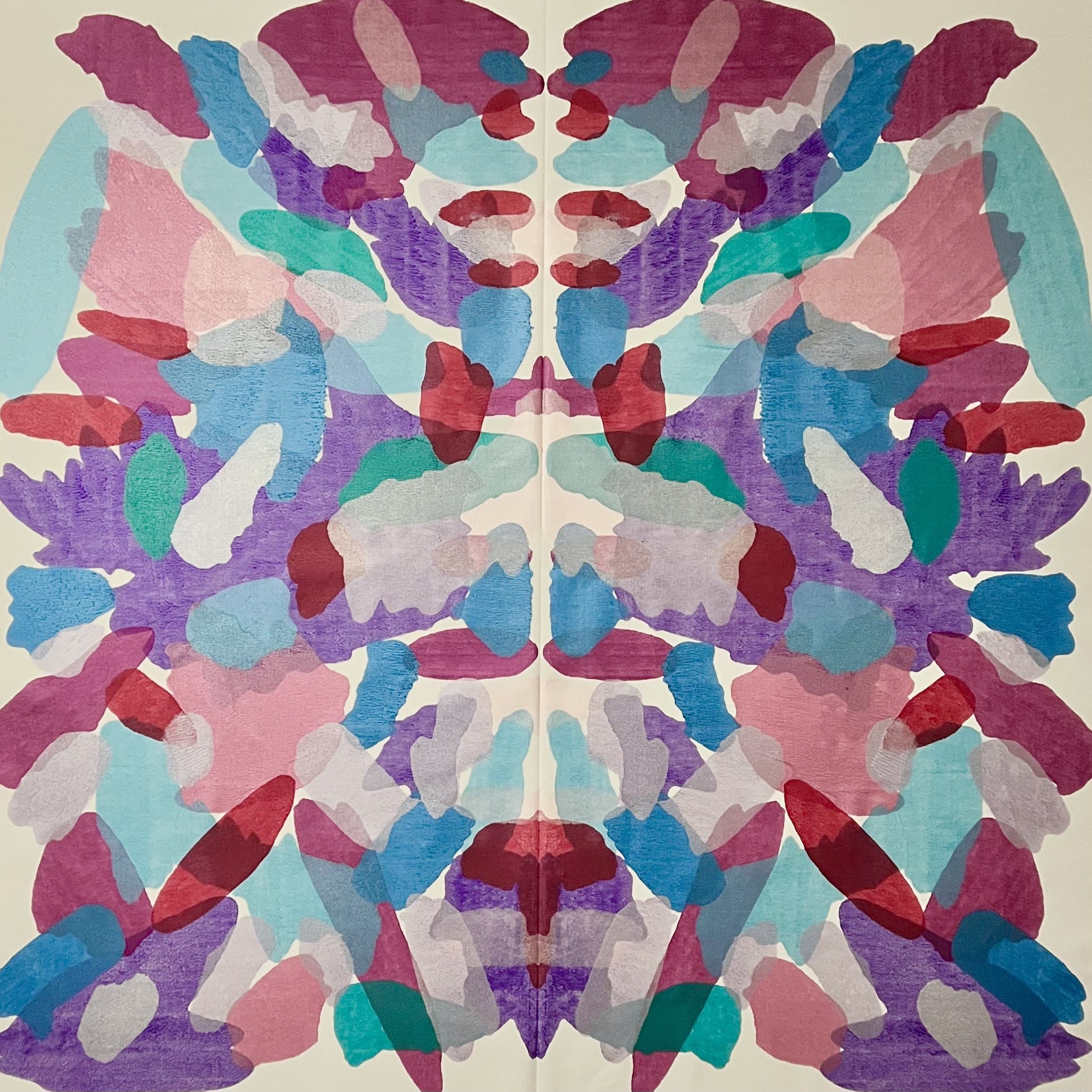 XTC Ed #3 by Joumana Yaghi — metallic acrylic on canvas, 53 × 53 in